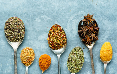 spices on the spoon