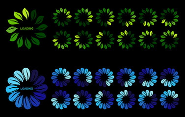 Preloading signs. Vector illustration