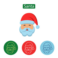 Santa Claus Minimal Line Stroke Icon.