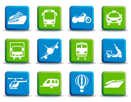 Transport icons on buttons
