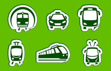 Stickers with municipal transportation images