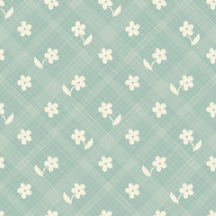 Seamless creative hand-drawn pattern of stylized flowers. Vector illustration