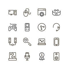 Online game icon set.