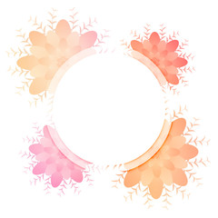 Round frame with flowers