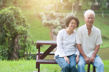 Senior Asian couple portrait.