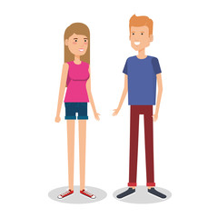 lovers couple avatars characters