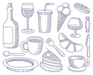 Food and Drinks doodles