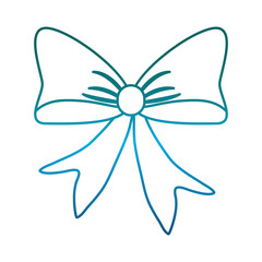 decorative bow icon over white background vector illustration