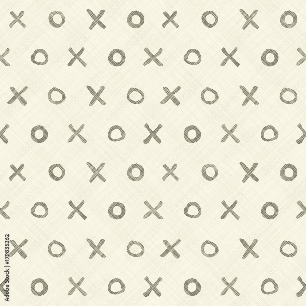 Aufkleber seamless hand drawn tic tac toe pattern vector