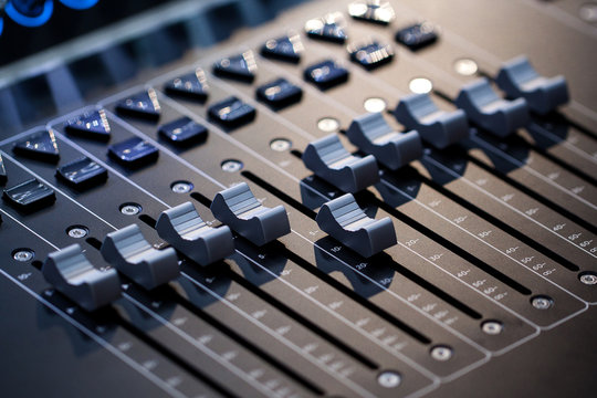 console for the sound engineer's work