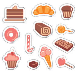 Stickers of sweets