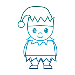 santa helper and christmas deer icon over white background vector illustration