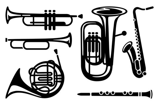 Icons of wind musical instruments