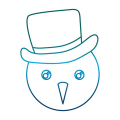snowman icon over white background vector illustration