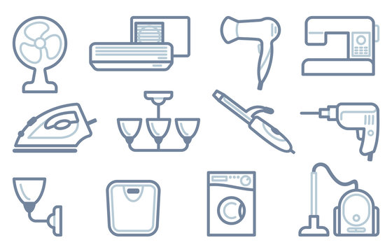 Home appliances icons