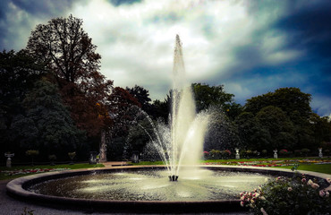 fountain in a park