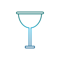 wine glass icon over white background vector illustration