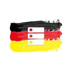 Deutschland Flagge mit Ordner