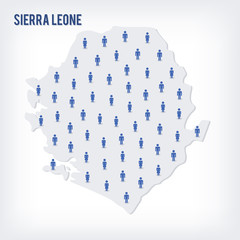 Vector people map of Sierra Leone. The concept of population.