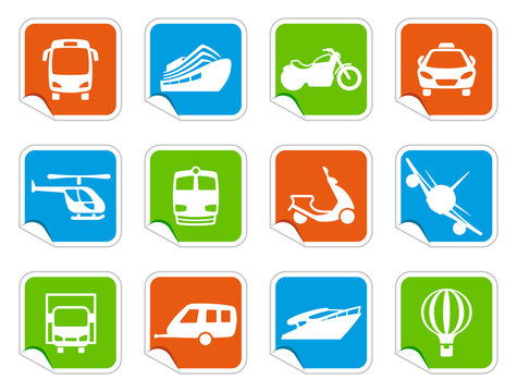Transportation Icons. Vector illustration