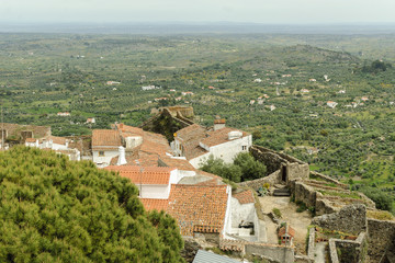 Fototapeta na wymiar sight of the medieval castle of the Portuguese city of Castelo de Vide.