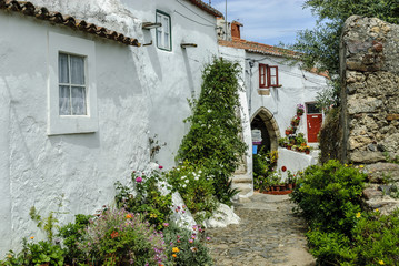 sight of the streets of the Portuguese city of Castelo de Vide.