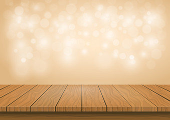 Wooden board top on transparent background