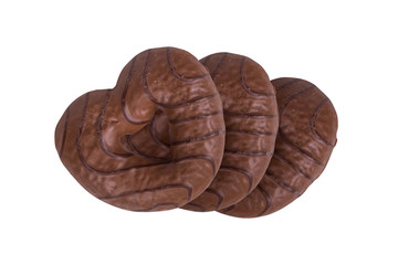 Shaped Chocolate Cookie on White