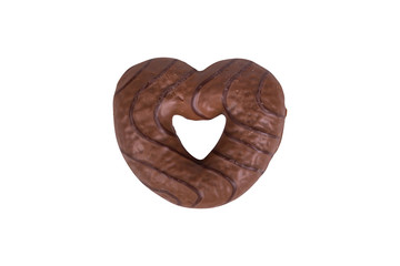 Shaped Chocolate Cookie on White