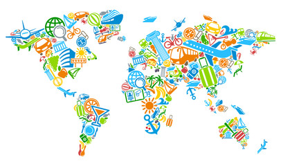 Obraz premium Mapa świata. Ilustracji wektorowych