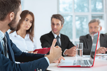 Business people working together