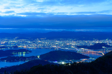 広島の夜景　絵下山からの眺め