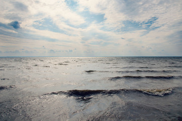 cloudy sky over the sea