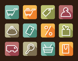 Shopping icon set