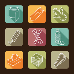 Hygiene means. Vector illustration