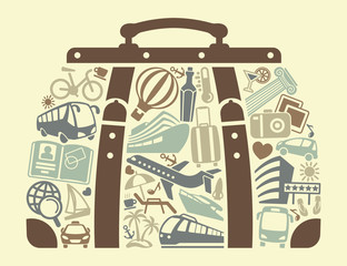 Tourism symbol. Vector illustration
