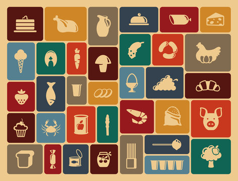 Food icons. Vector illustration
