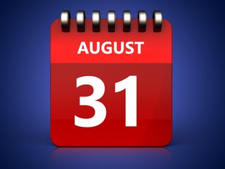 3d 31 august calendar