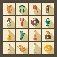 Icons of musical instruments