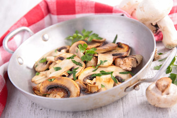 fried mushroom and parsley
