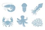 Marine life. Vector illustration