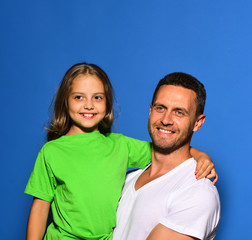 Obraz premium Childhood and family relationship concept. Father and child