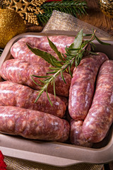 fresh homemade sausage