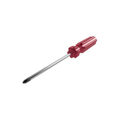 crosshead screwdriver with a red handle