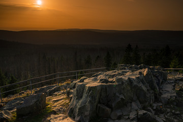 Sonnenuntergang am schönen Achtermann im Harz