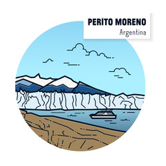 Nature landscape with mountains and seashore