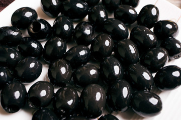 Black olives close-up