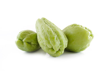 Chayote isolated on white background