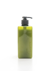 shampoo or soap bottle on white background