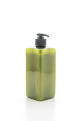 shampoo or soap bottle on white background